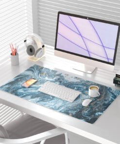 Non-Slip Waterproof PU Leather Desk Pad Protector,  Ideal for Mouse, Writing Desk, Office, Home, Laptop, Keyboard,  31.5*15.7 inch