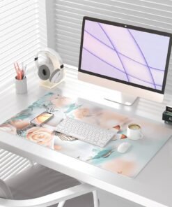 Non-Slip Waterproof PU Leather Desk Pad Protector,  Ideal for Mouse, Writing Desk, Office, Home, Laptop, Keyboard,  31.5*15.7 inch