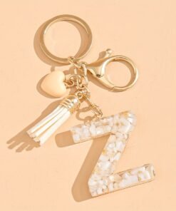 Alternative view of Initial Letter Keychain, Butterfly Keychain Cute Resin, Initial Keychain Backpack Charms, Key chain for Women, Girls