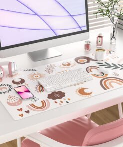 Non-Slip Waterproof PU Leather Desk Pad Protector,  Ideal for Mouse, Writing Desk, Office, Home, Laptop, Keyboard,  31.5*15.7 inch
