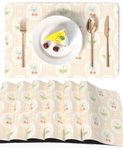 Faux Leather Place Mats Set of 6,12x18 Inch,Heat-Resistant, Waterproof, Non-Slip Table Mats for Kitchen, Dining, Indoor/Outdoor Use - Image 3