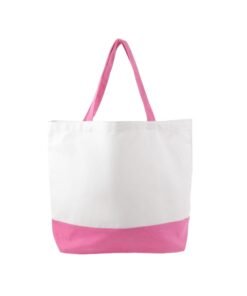 Canvas Tote Bag with External Pocket & Top Zipper Closure, Reusable Grocery Shopping Bag for Daily Essentials