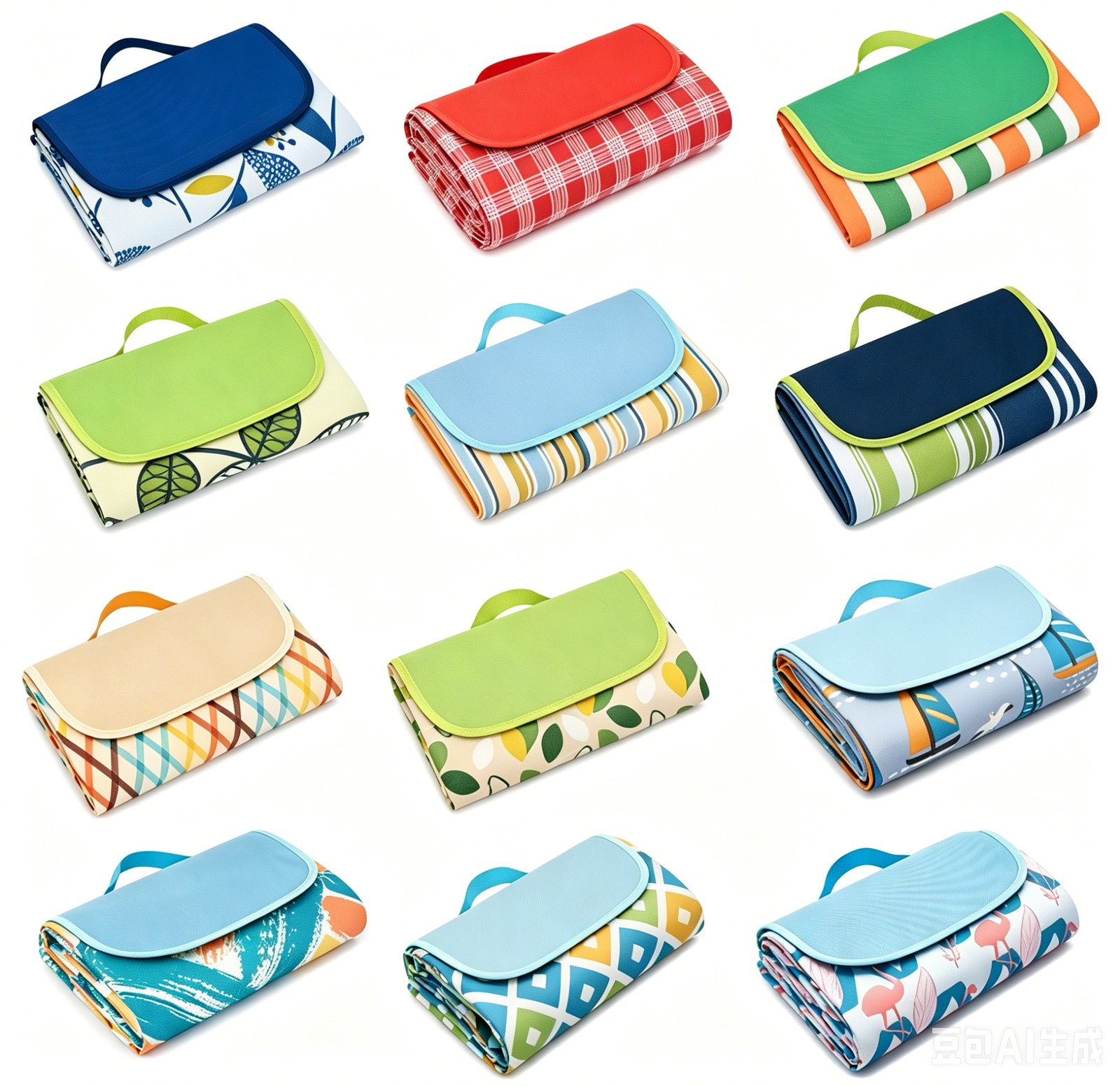 Picnic Beach Blanket, Sandfree Waterproof Outdoor Camping Blanket, Quick Drying Oxford Family Mat, Portable Extra Large Picnic Mat for Travel, Hiking, Music Festival, Lawn
