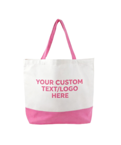 Alternative view of Canvas Tote Bag with External Pocket & Top Zipper Closure, Reusable Grocery Shopping Bag for Daily Essentials