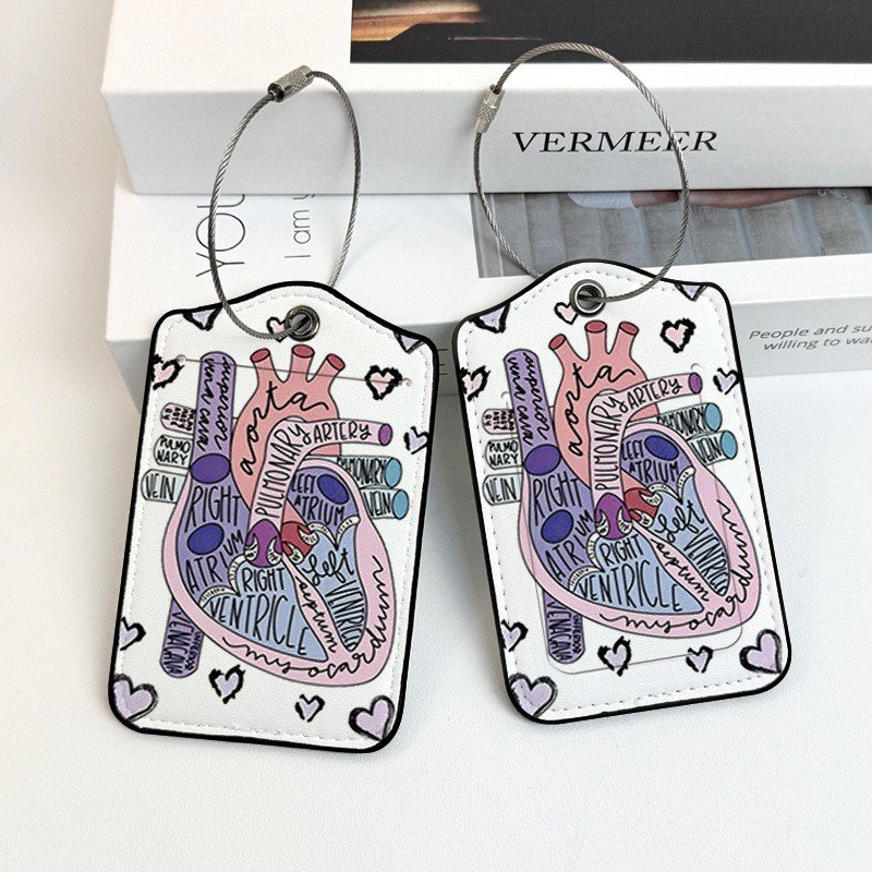 Luggage Tags, Privacy Cover ID Label with Stainless Steel Loop and Address Card for Travel Bag Suitcase - Image 5