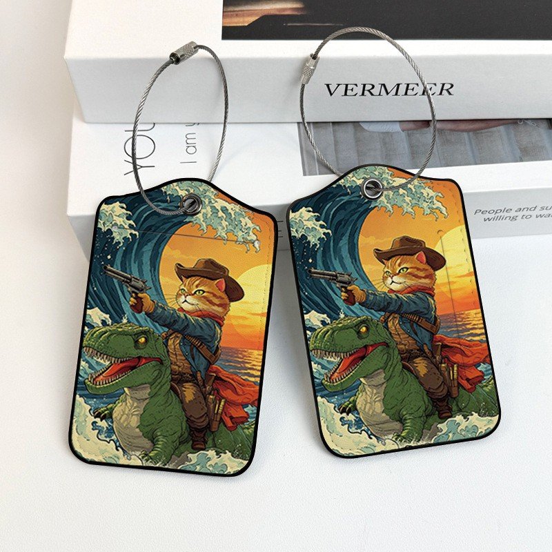 Luggage Tags, Privacy Cover ID Label with Stainless Steel Loop and Address Card for Travel Bag Suitcase - Image 6