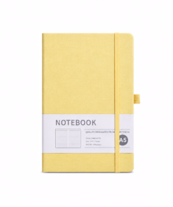 Custom PU Leather Hardcover Notebook – College Ruled Journal with Elastic Band - Image 5