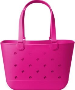 Alternative view of Personalized EVA Beach Tote Bag, Custom Hole Pattern & Embossed Logo Waterproof Sandproof Women's Handbag