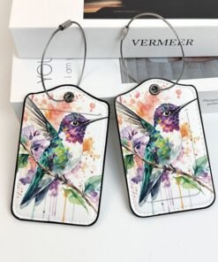 Luggage Tags, Privacy Cover ID Label with Stainless Steel Loop and Address Card for Travel Bag Suitcase - Image 3