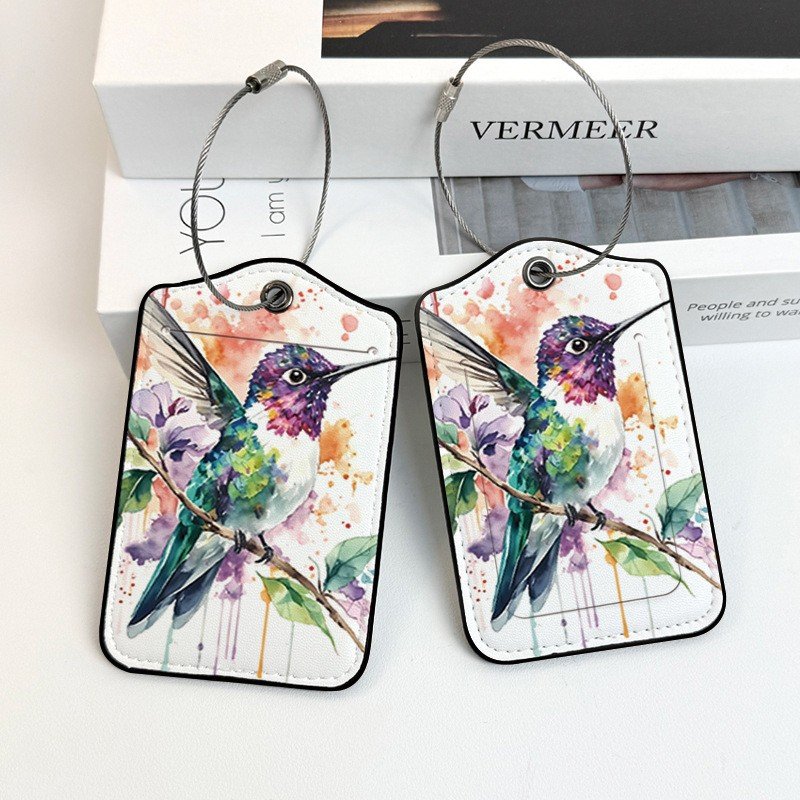 Luggage Tags, Privacy Cover ID Label with Stainless Steel Loop and Address Card for Travel Bag Suitcase - Image 3