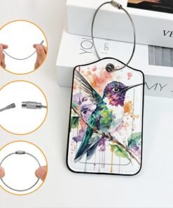 Luggage Tags, Privacy Cover ID Label with Stainless Steel Loop and Address Card for Travel Bag Suitcase - Image 6