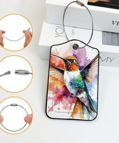 Alternative view of Luggage Tags, Privacy Cover ID Label with Stainless Steel Loop and Address Card for Travel Bag Suitcase