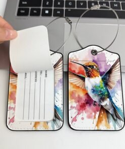 Luggage Tags, Privacy Cover ID Label with Stainless Steel Loop and Address Card for Travel Bag Suitcase - Image 5