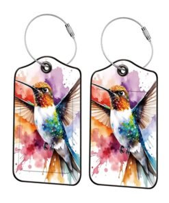 Luggage Tags, Privacy Cover ID Label with Stainless Steel Loop and Address Card for Travel Bag Suitcase - Image 7