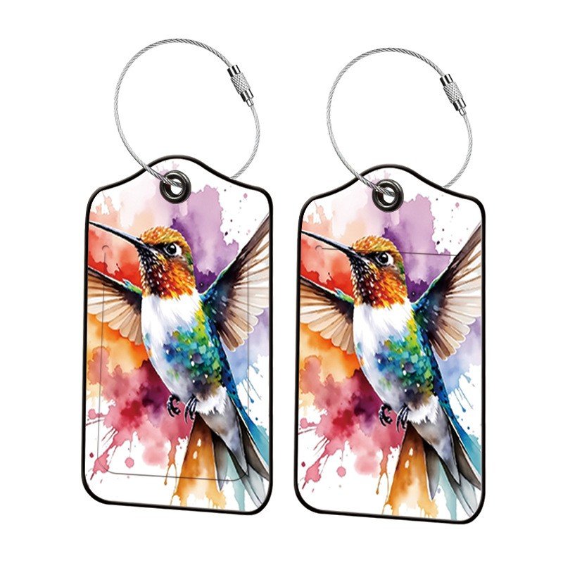 Luggage Tags, Privacy Cover ID Label with Stainless Steel Loop and Address Card for Travel Bag Suitcase - Image 7