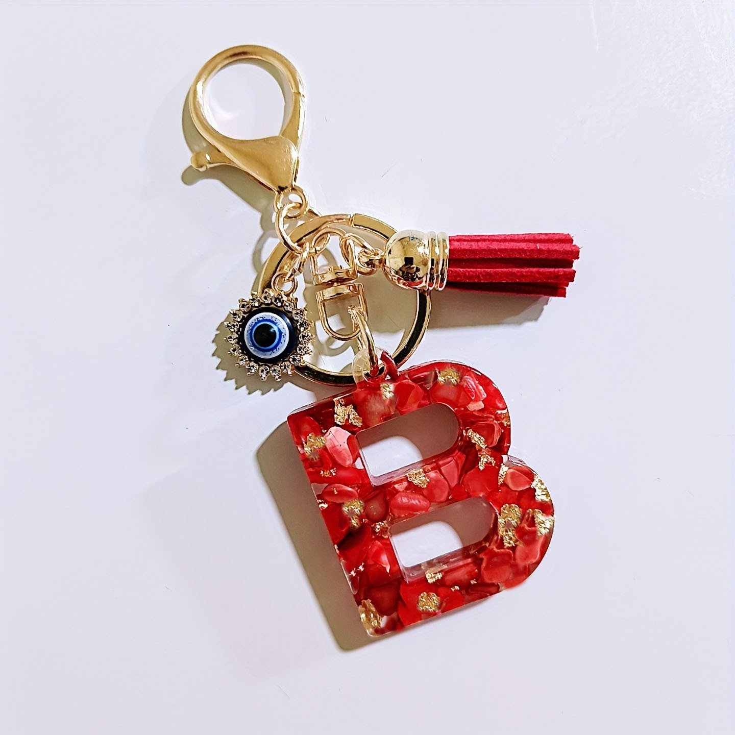 Initial Letter Keychain, Evil Eye Keychain Cute Resin, Initial Keychain Backpack Charms, Key chain for Women, Girls - Image 31