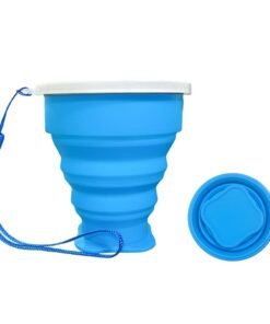 Silicone Collapsible Travel Cup - Silicone Folding Camping Cup with Lids - Expandable Drinking Cup Set - Portable, Graduated [9.22oz] - Image 6