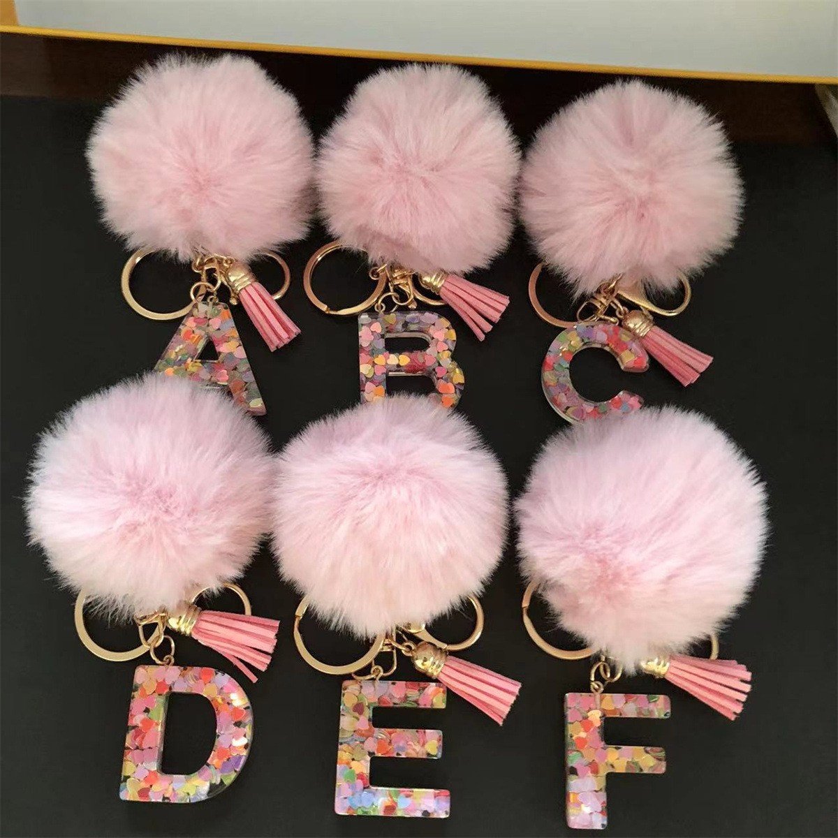 Initial Letter Keychain, heart type Keychain Cute Resin, Initial Keychain Backpack Charms, Key chain for Women, Girls