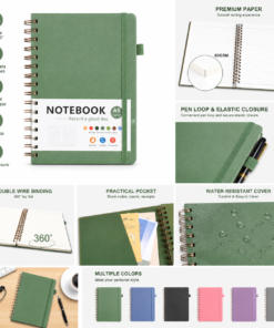 Custom A5 Hardcover Spiral Notebook with Elastic Closure - Image 8