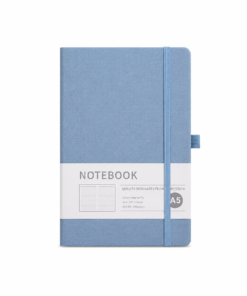 Custom PU Leather Hardcover Notebook – College Ruled Journal with Elastic Band
