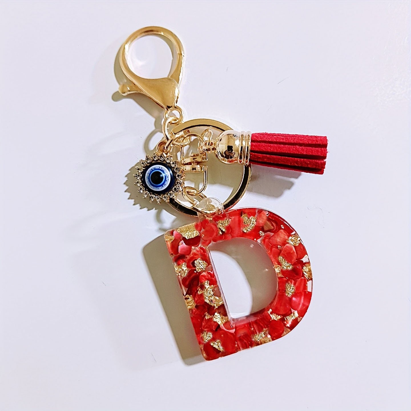 Initial Letter Keychain, Evil Eye Keychain Cute Resin, Initial Keychain Backpack Charms, Key chain for Women, Girls - Image 33