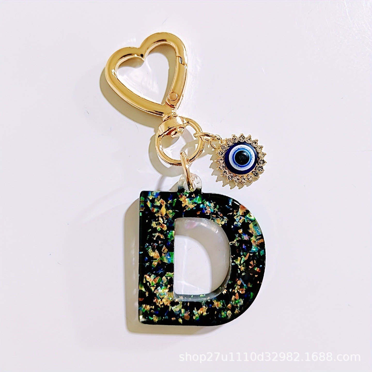 Initial Letter Keychain, heart type Keychain Cute Resin, Initial Keychain Backpack Charms, Key chain for Women, Girls - Image 5