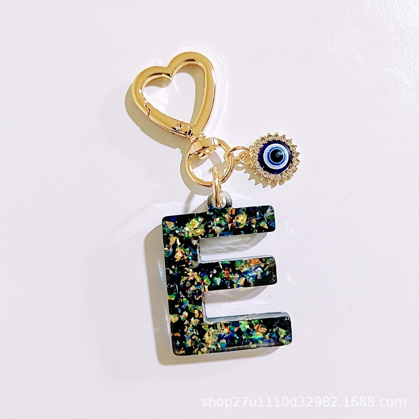 Initial Letter Keychain, heart type Keychain Cute Resin, Initial Keychain Backpack Charms, Key chain for Women, Girls - Image 6