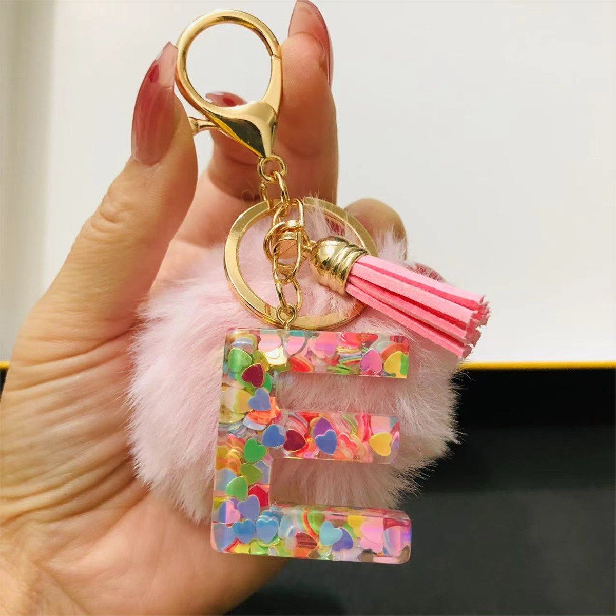 Initial Letter Keychain, heart type Keychain Cute Resin, Initial Keychain Backpack Charms, Key chain for Women, Girls - Image 20