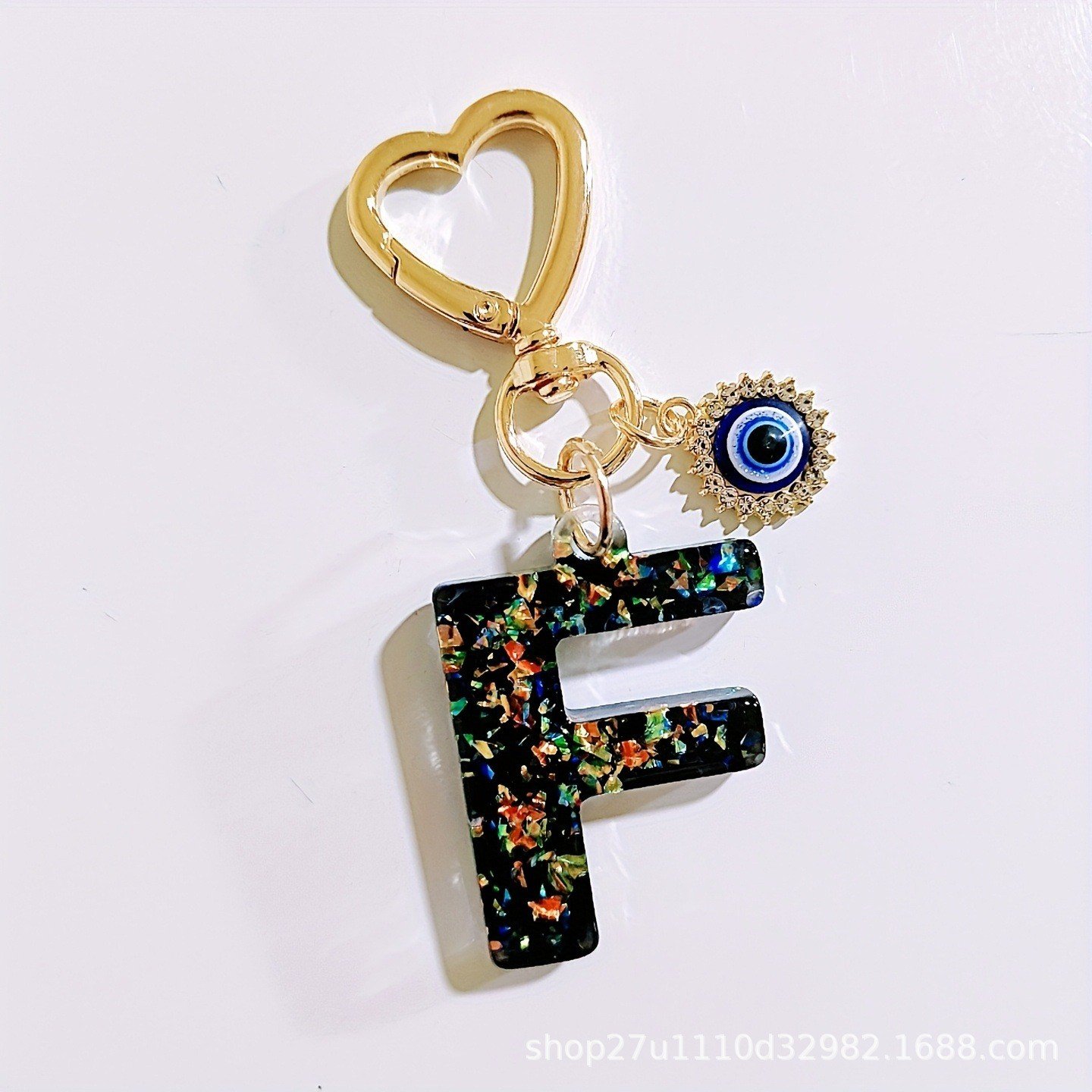 Initial Letter Keychain, heart type Keychain Cute Resin, Initial Keychain Backpack Charms, Key chain for Women, Girls - Image 7