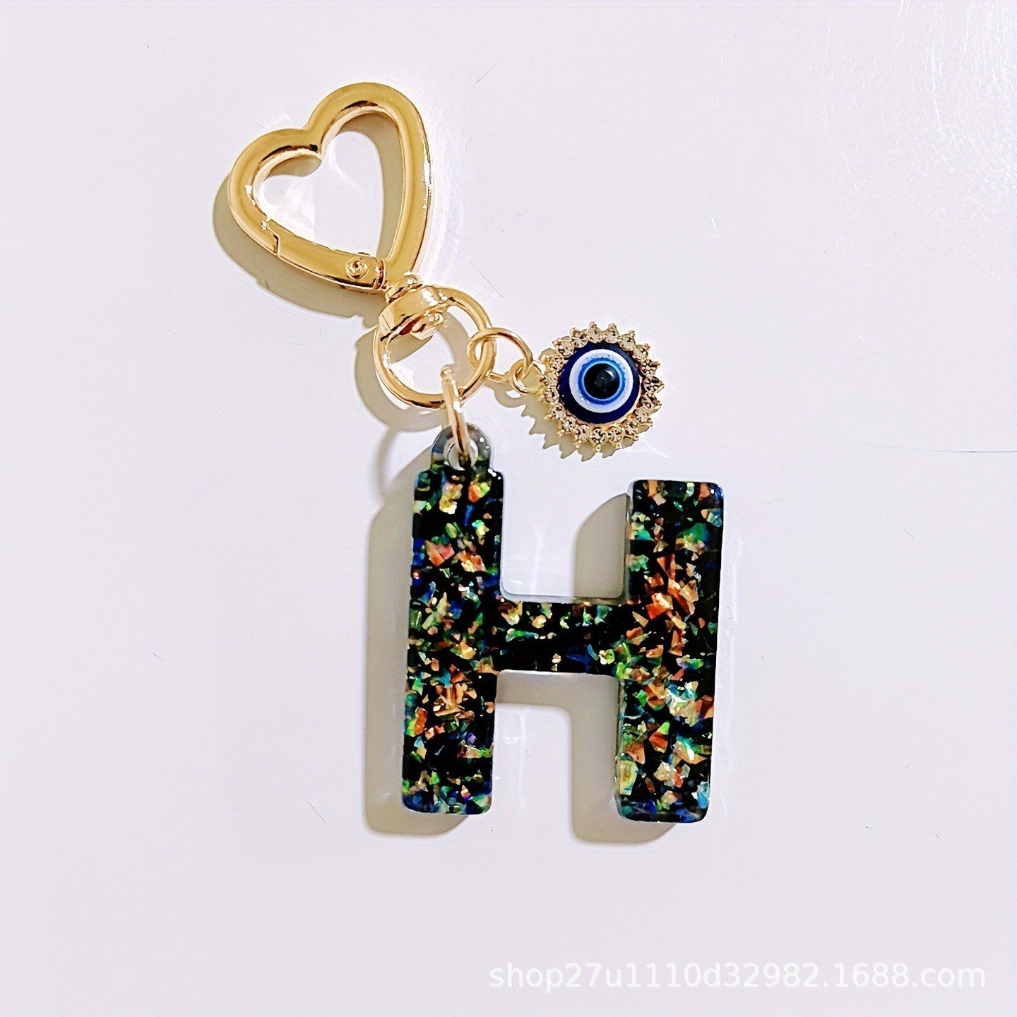 Initial Letter Keychain, heart type Keychain Cute Resin, Initial Keychain Backpack Charms, Key chain for Women, Girls - Image 9