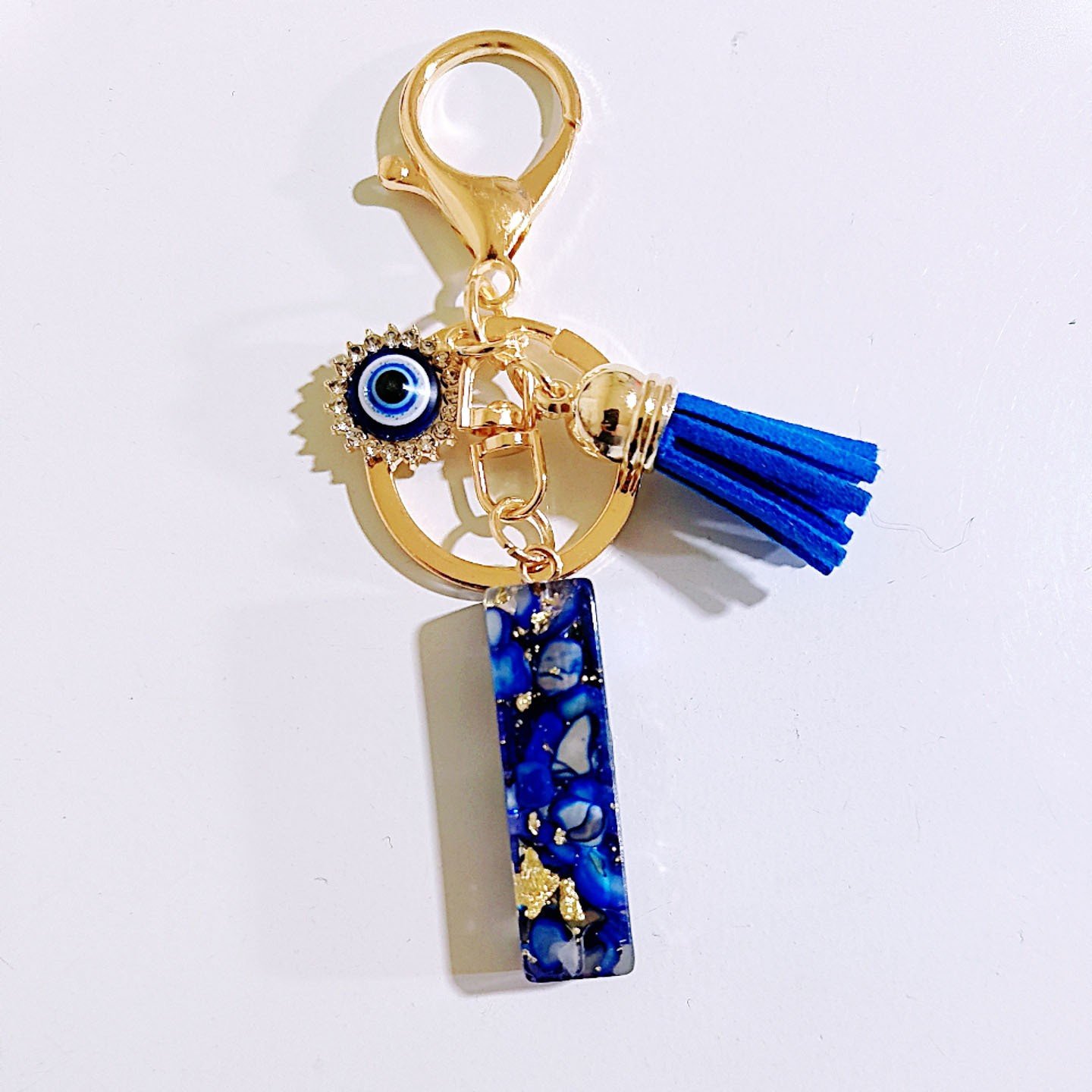 Initial Letter Keychain, Evil Eye Keychain Cute Resin, Initial Keychain Backpack Charms, Key chain for Women, Girls - Image 11