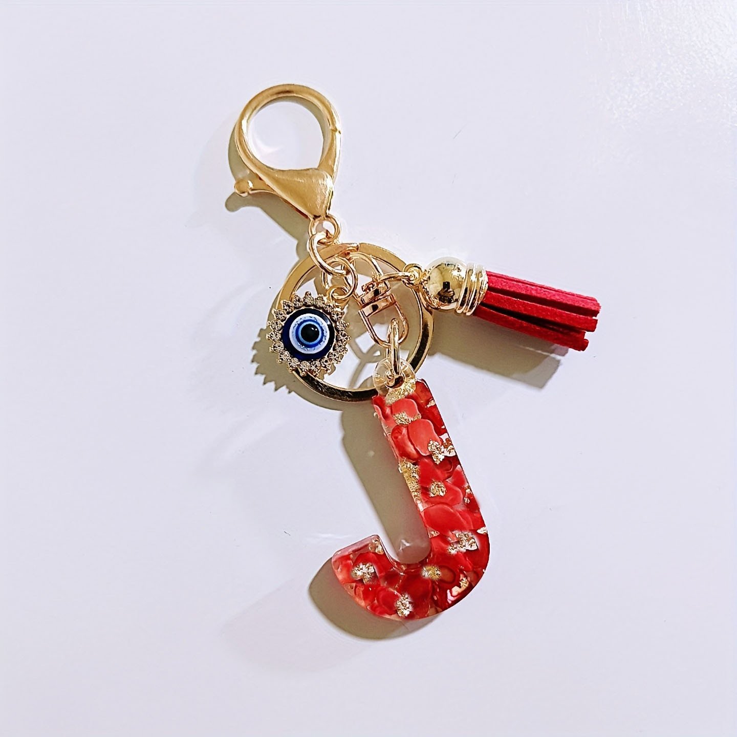 Initial Letter Keychain, Evil Eye Keychain Cute Resin, Initial Keychain Backpack Charms, Key chain for Women, Girls - Image 36