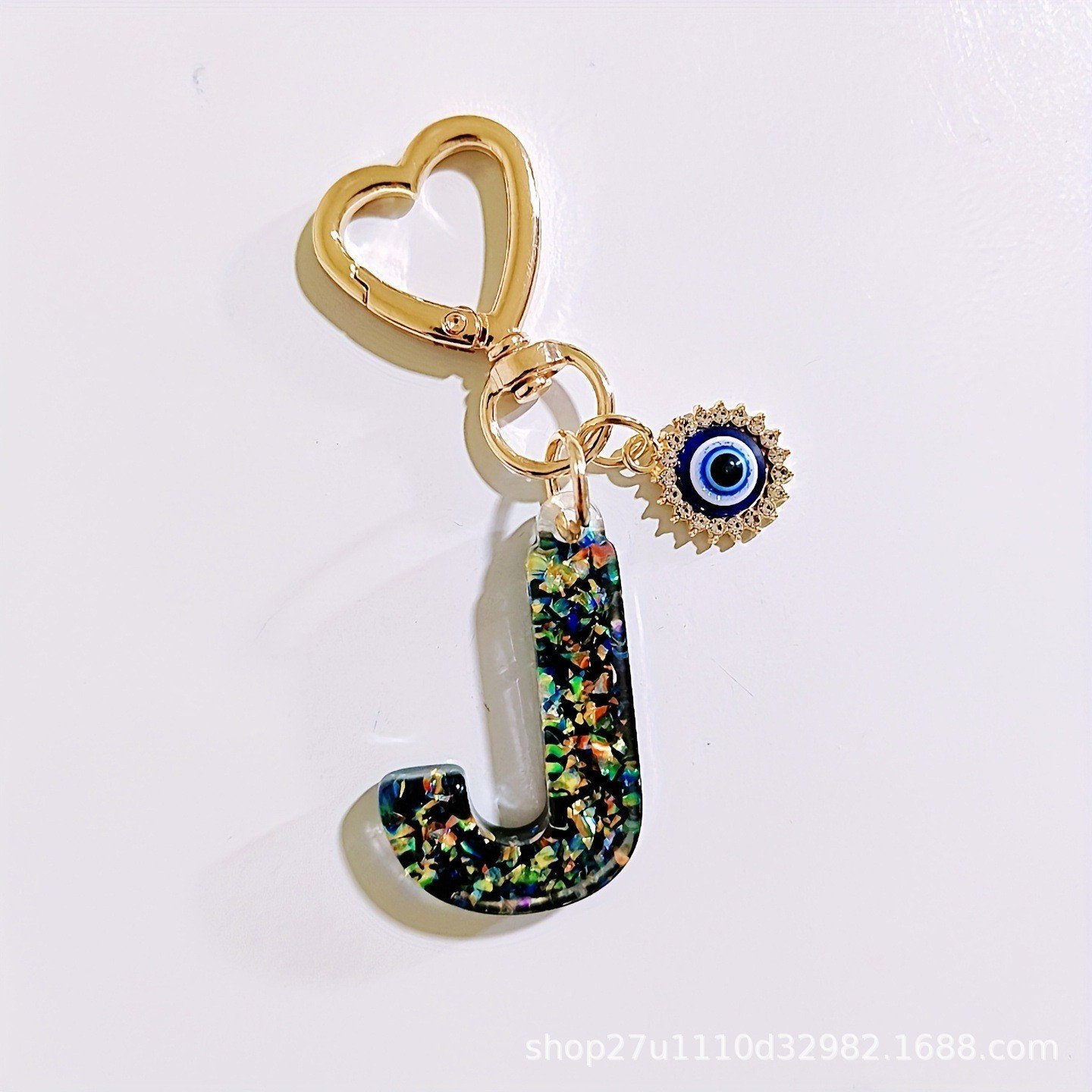 Initial Letter Keychain, heart type Keychain Cute Resin, Initial Keychain Backpack Charms, Key chain for Women, Girls - Image 11