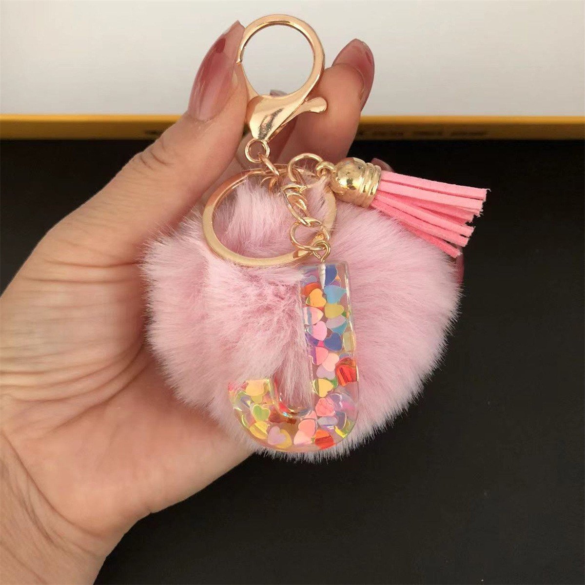 Initial Letter Keychain, heart type Keychain Cute Resin, Initial Keychain Backpack Charms, Key chain for Women, Girls - Image 15