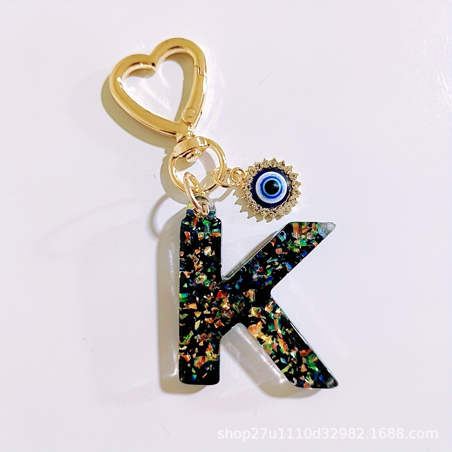Initial Letter Keychain, heart type Keychain Cute Resin, Initial Keychain Backpack Charms, Key chain for Women, Girls - Image 12