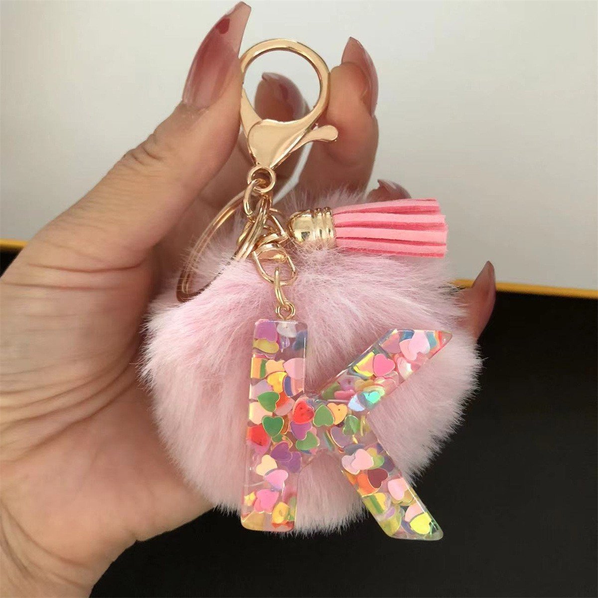 Initial Letter Keychain, heart type Keychain Cute Resin, Initial Keychain Backpack Charms, Key chain for Women, Girls - Image 14
