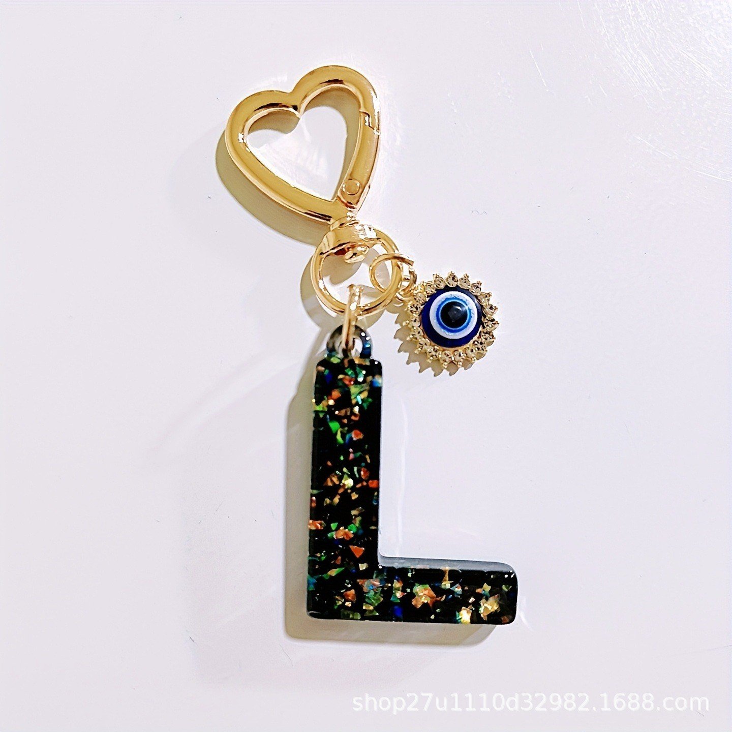 Initial Letter Keychain, heart type Keychain Cute Resin, Initial Keychain Backpack Charms, Key chain for Women, Girls - Image 13