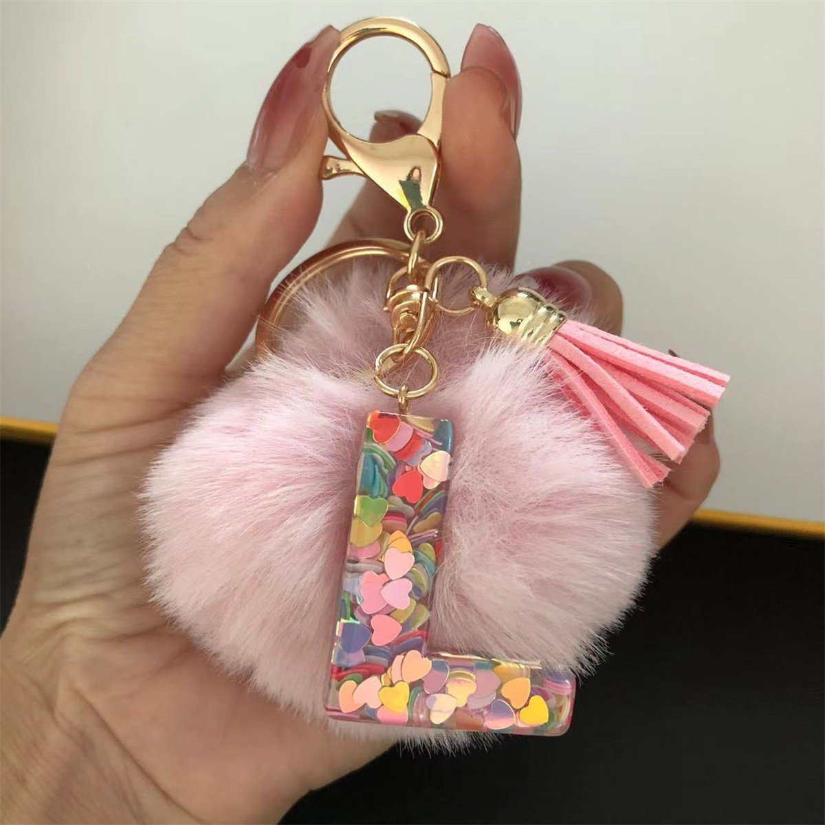 Initial Letter Keychain, heart type Keychain Cute Resin, Initial Keychain Backpack Charms, Key chain for Women, Girls - Image 13