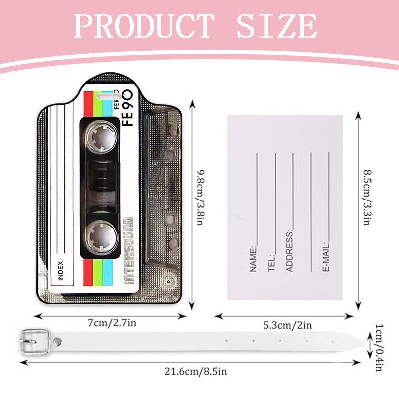 Luggage Tags, Privacy Cover ID Label with Leather Loop and Address Card for Travel Bag Suitcase - Image 4