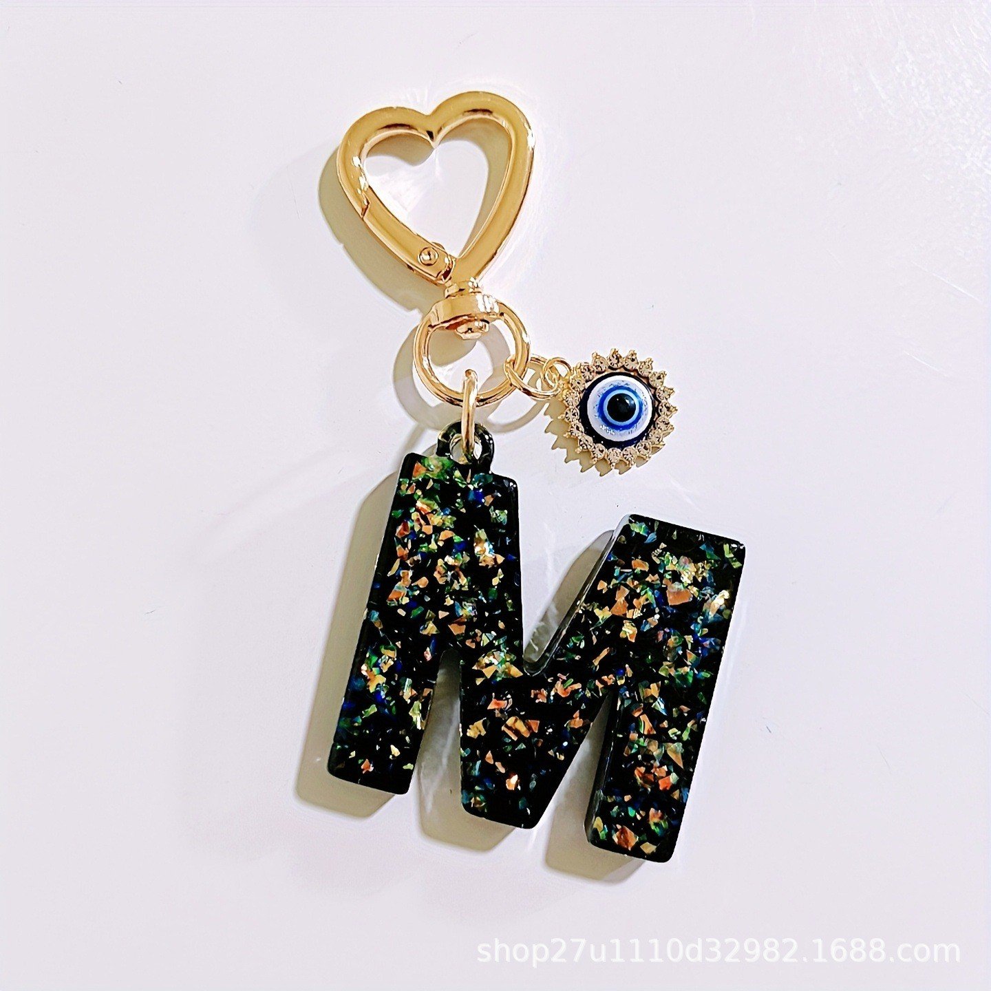 Initial Letter Keychain, heart type Keychain Cute Resin, Initial Keychain Backpack Charms, Key chain for Women, Girls - Image 14
