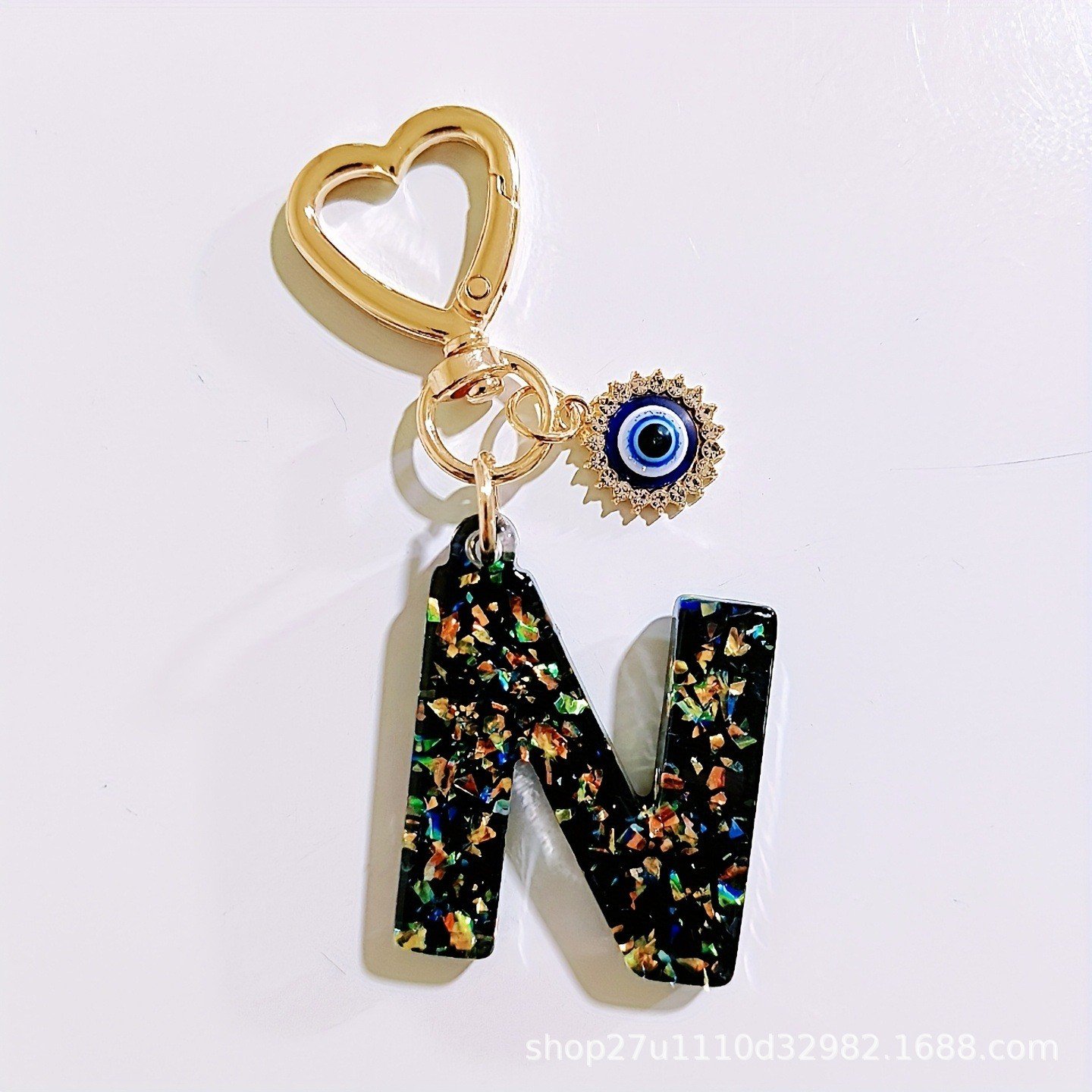 Initial Letter Keychain, heart type Keychain Cute Resin, Initial Keychain Backpack Charms, Key chain for Women, Girls - Image 15