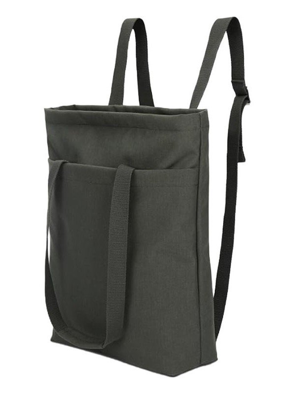 Custom Logo Dual Carry Canvas Tote Backpack | Two Way Shoulder & Hand Bag - Image 3