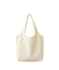 Customizable Canvas Hobo Tote Bag, Large Capacity Reusable Cotton Shoulder Bag, Lightweight Casual Shopper Tote for Women, Work, Travel