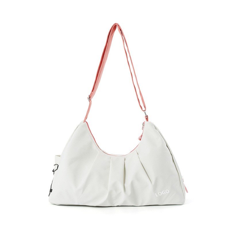 Custom Logo Nylon Sports Duffle Bag, Foldable Yoga Fitness Bag, Weekend Travel Shoulder Bag - Image 2
