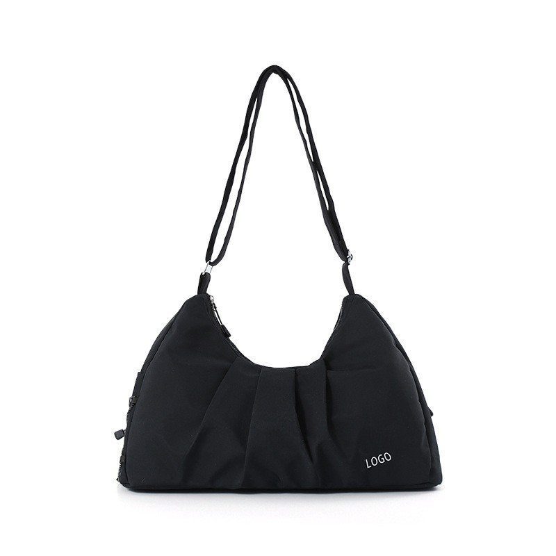Custom Logo Nylon Sports Duffle Bag, Foldable Yoga Fitness Bag, Weekend Travel Shoulder Bag - Image 3