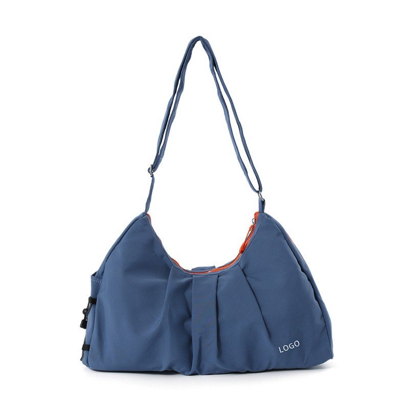 Custom Logo Nylon Sports Duffle Bag, Foldable Yoga Fitness Bag, Weekend Travel Shoulder Bag - Image 4
