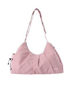 Custom Logo Nylon Sports Duffle Bag, Foldable Yoga Fitness Bag, Weekend Travel Shoulder Bag