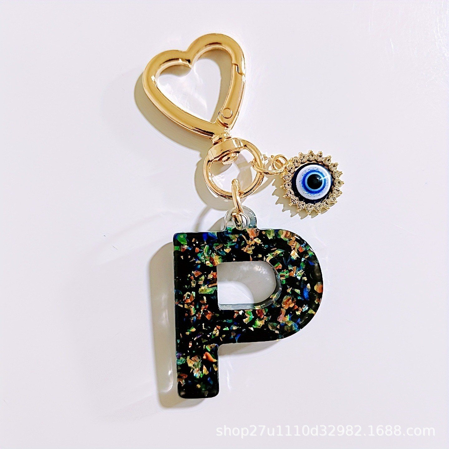 Initial Letter Keychain, heart type Keychain Cute Resin, Initial Keychain Backpack Charms, Key chain for Women, Girls - Image 17