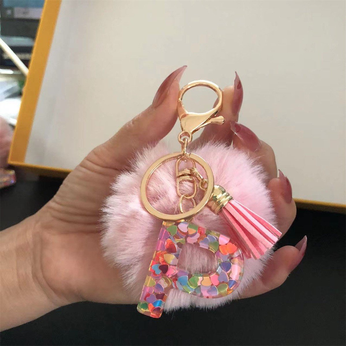 Initial Letter Keychain, heart type Keychain Cute Resin, Initial Keychain Backpack Charms, Key chain for Women, Girls - Image 11