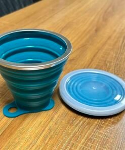 Silicone Collapsible Travel Cup - Silicone Folding Camping Cup with Lids - Expandable Drinking Cup Set - Portable, Graduated [9.22oz] - Image 9